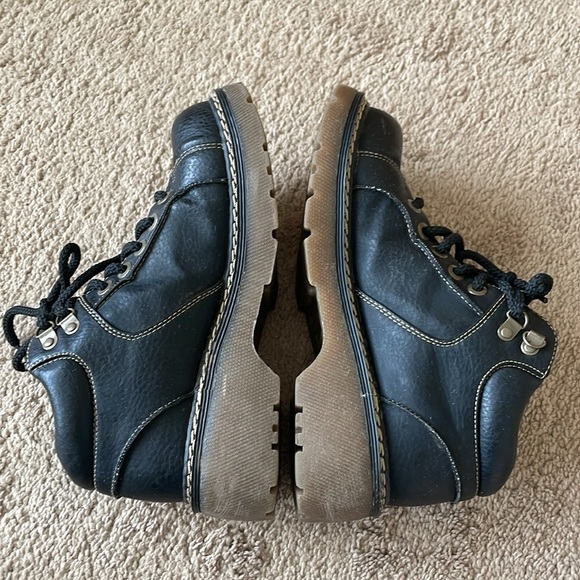 Vintage Faded Glory Chunky Sneakers W’s 8 Y2K 90’s Combat Boot Black Grunge Shoe - Picture 8 of 16